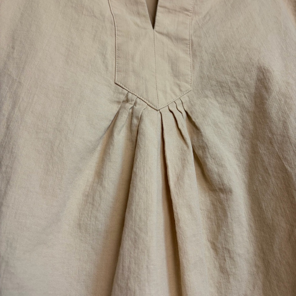 Pomander Place Tuckernuck Mini Dress Khaki Finley Flutter Sleeve Sz M READ - Picture 11 of 14